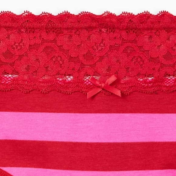 HIPSTER PANTY - STRIPE PINK & RED - Picture 2 of 3